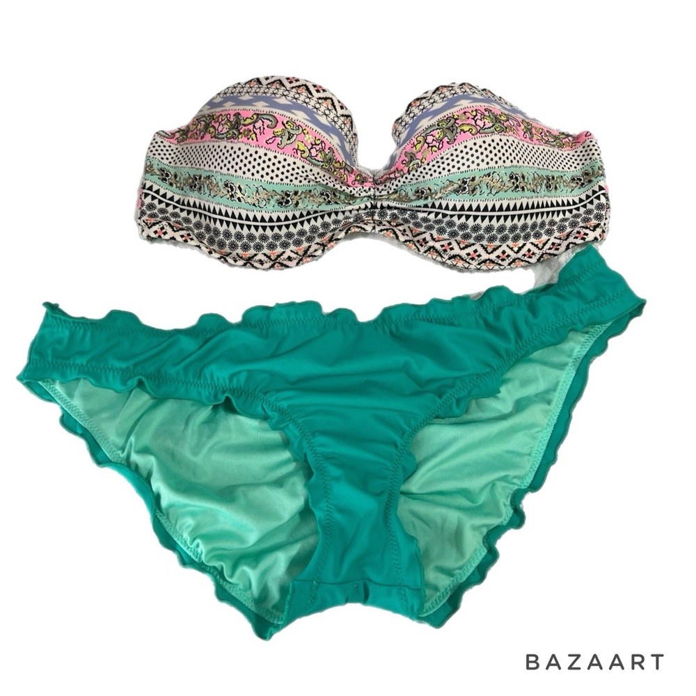 Victoria's Secret Multicolor and Teal Bikini